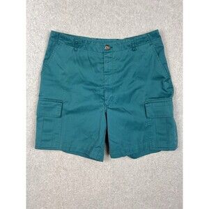 Chams Cargo Shorts Mens Size 34 Bright Blue Cotton Blend  Flat Front